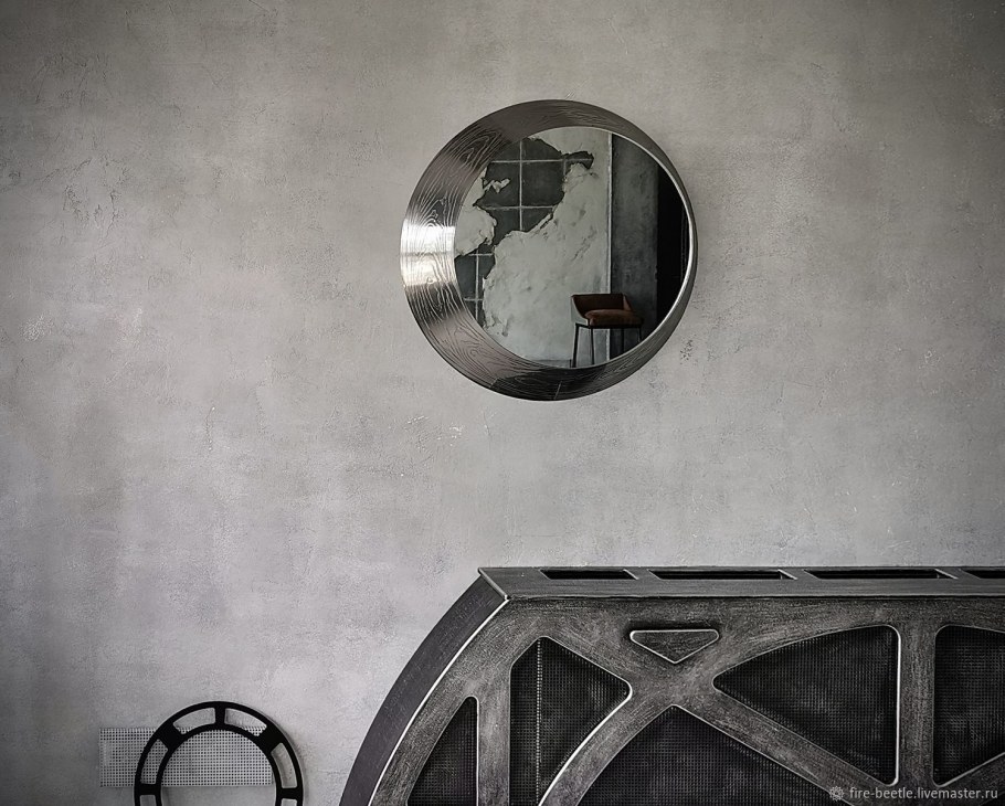 Состаренные зеркальные панели на стену