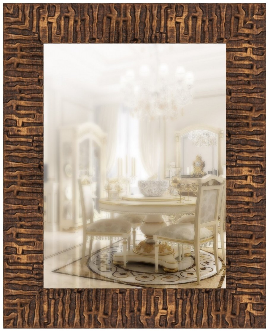 Состаренное зеркало в интерьере стиля лофт