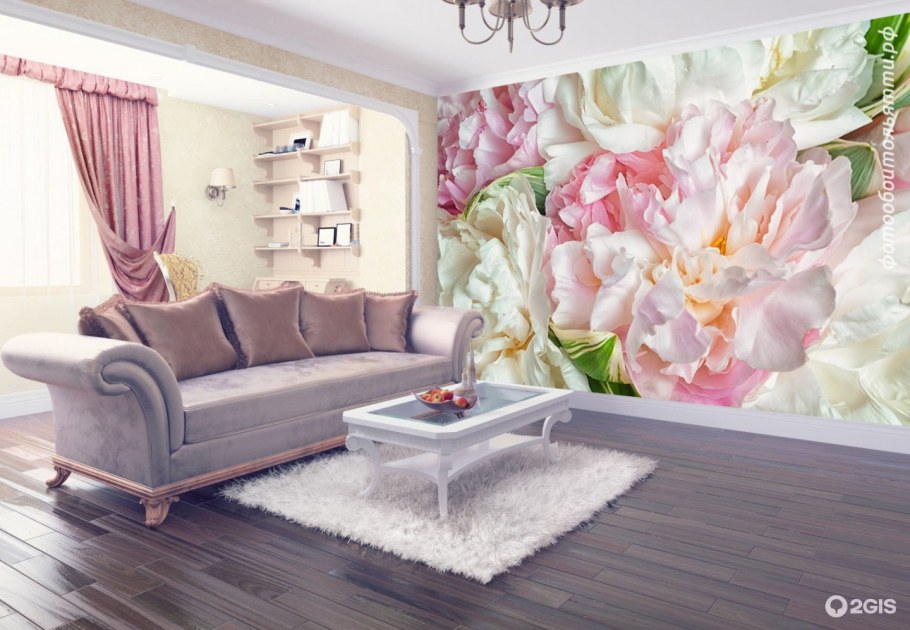 Яркие фотообои в интерьере