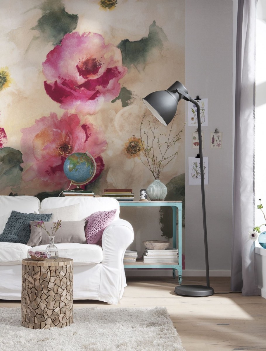 Комбинирование обоев в интерьере