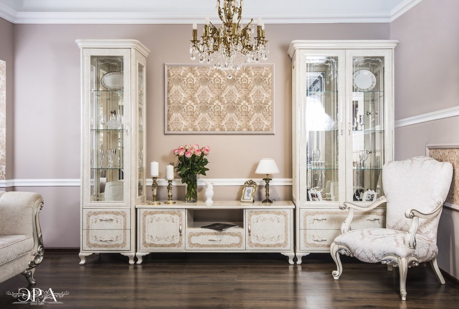 Патрисия витрина 1дв .ТВ тумба гостиная Эра