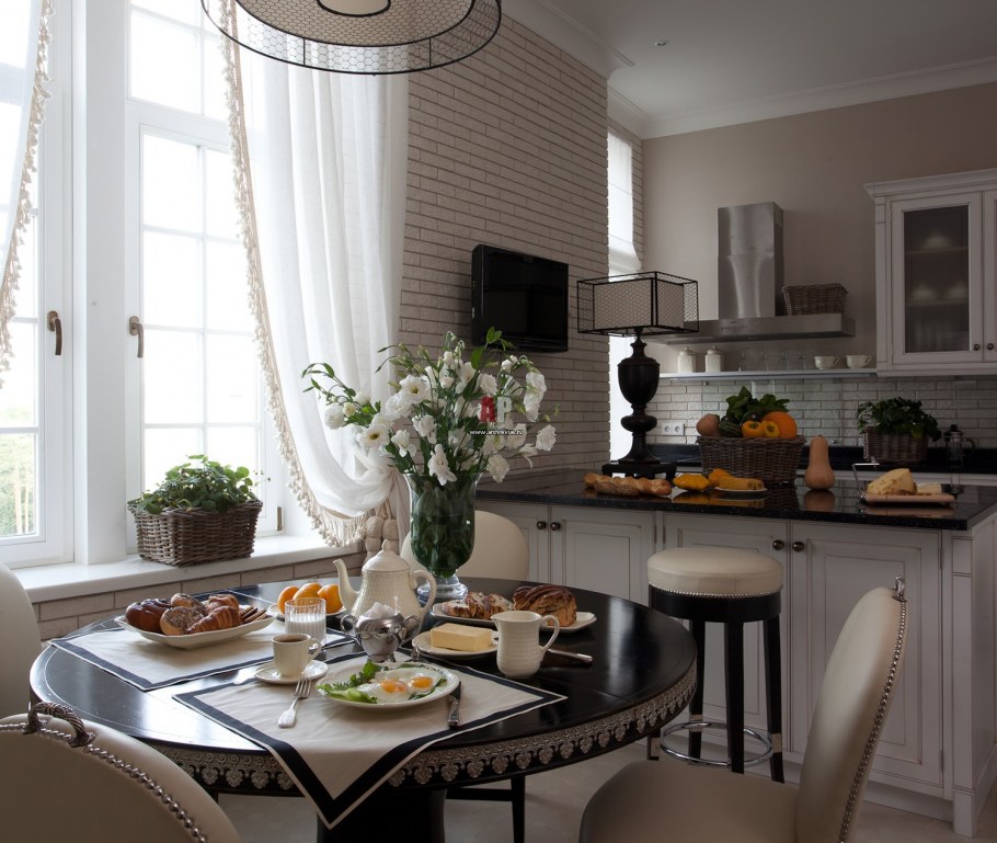 Фотопанно в интерьере кухни