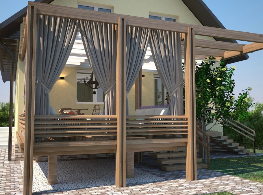 Вид на террасу из дома