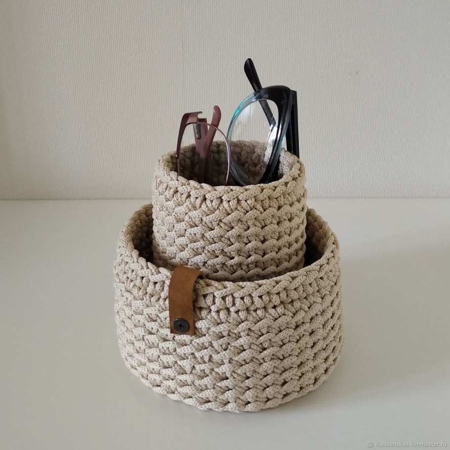 Корзинки из бумажной лозы