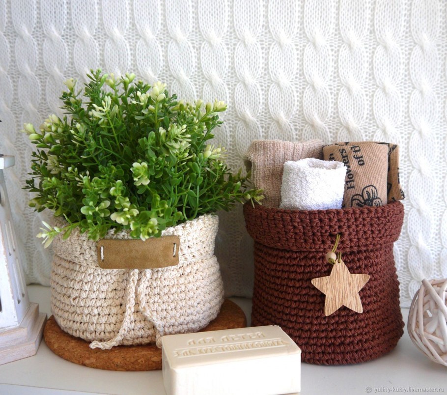 Трикотажные корзинки