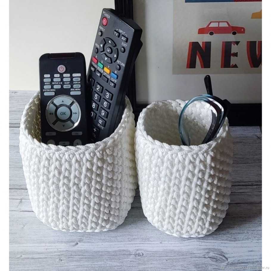 Джутовые корзины в интерьере