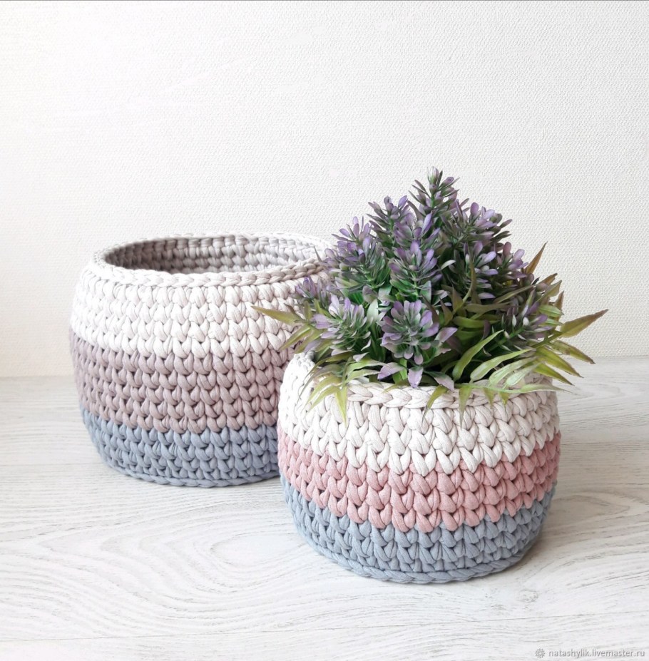 Корзинки из полиэфирного шнура