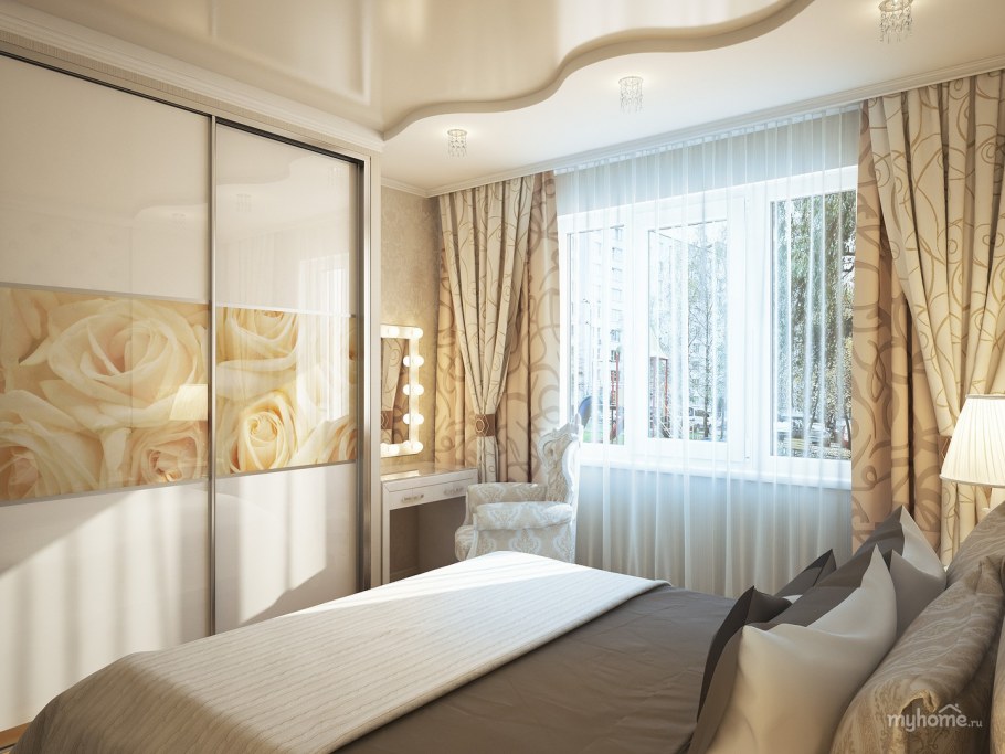 Интерьер спальни 13 кв