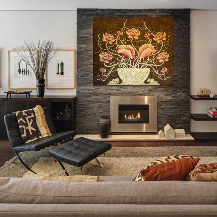 Камин в гостиной