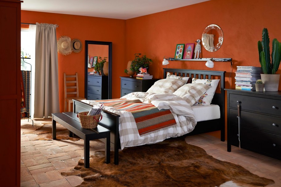 Спальня из мебели ХЕМНЭС икеа белая