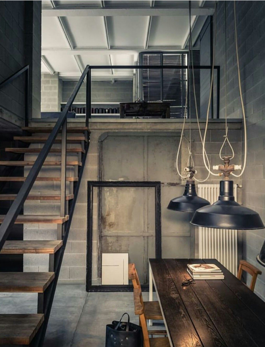 Интерьер в стиле лофт Индастриал