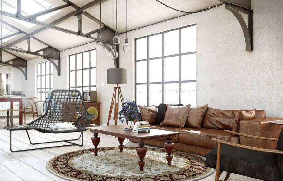 Интерьер в стиле Индастриал Шик