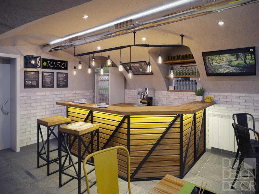 Маленький суши бар интерьер