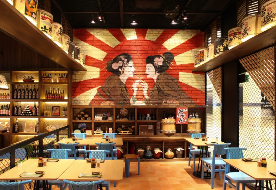 Японский ресторан интерьер