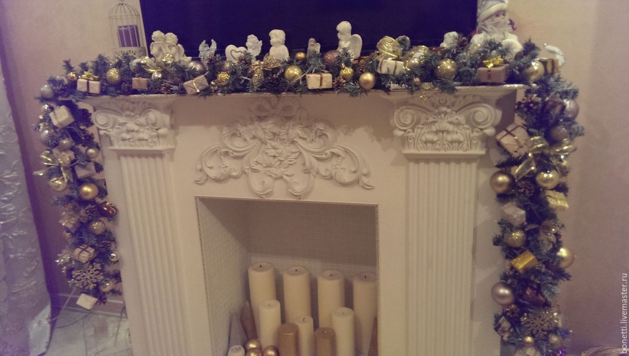 Декоративный камин на новый год