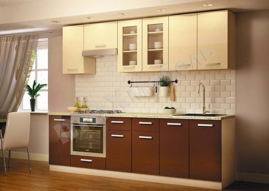 Кухня ваниль капучино глянец