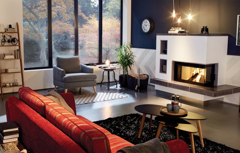 Камин интерьер 80е