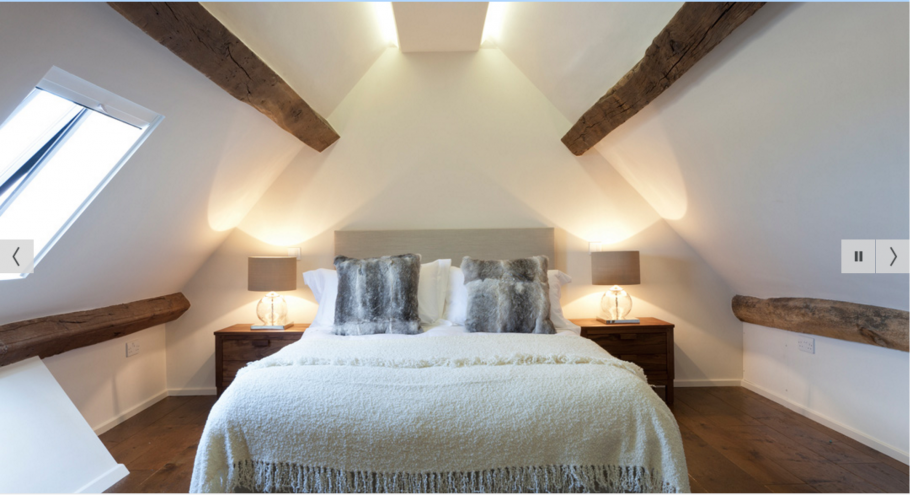 Освещение в мансардной спальне