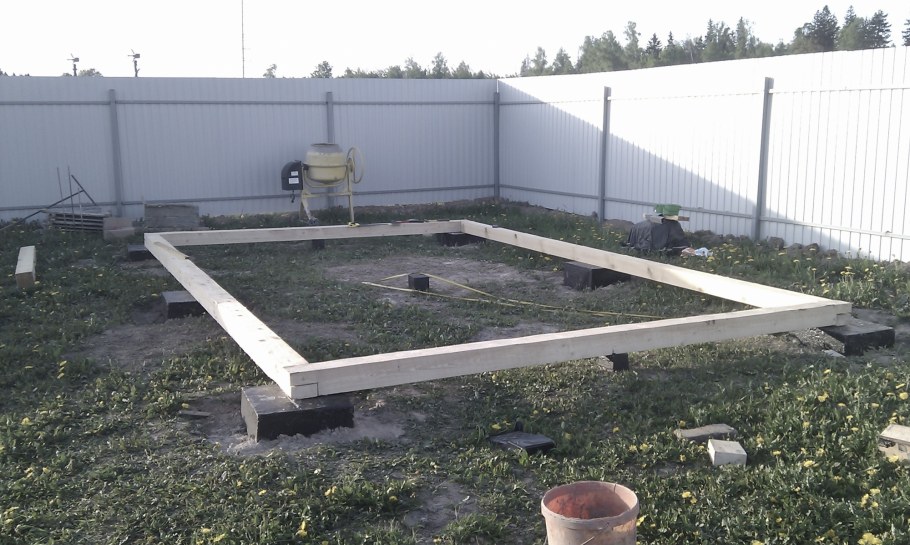Фундамент для каркасной летней кухни