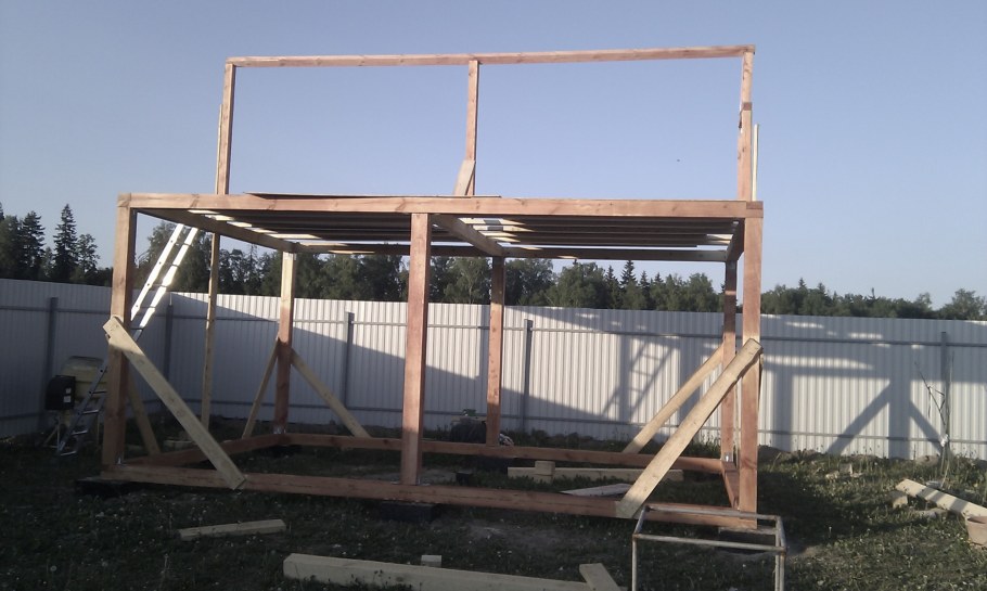 Бытовка с навесом