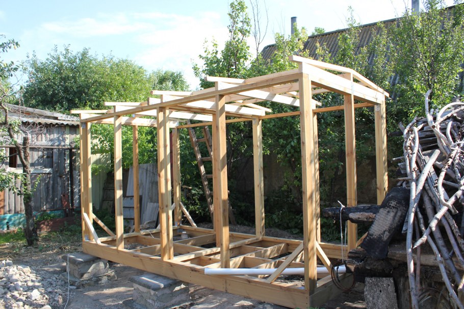 Бытовка с верандой 6х3м скетчап