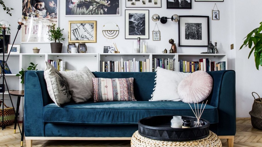 Гостиная бохо Сканди