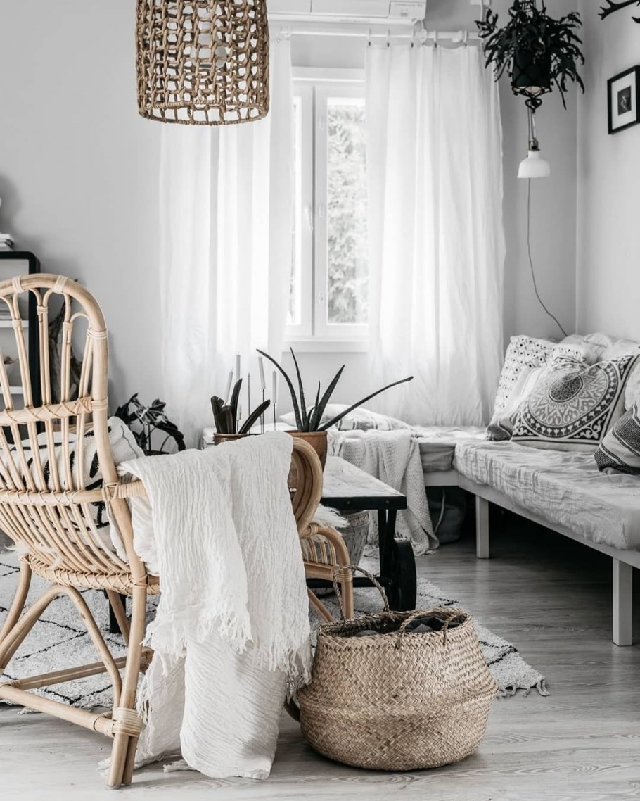 Сканди бохо интерьер