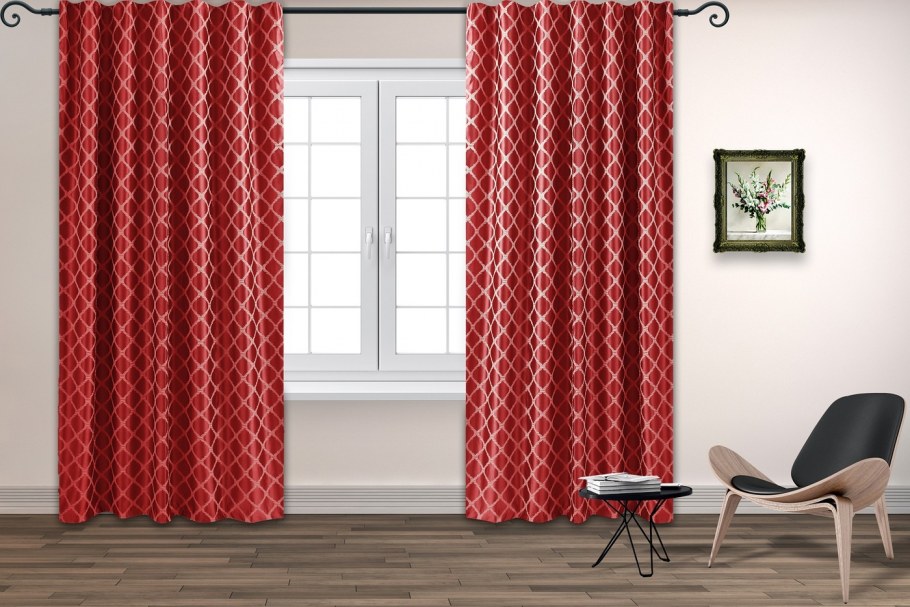 Портьера MIAMOZA SPOINT 752v 260х200см, коричневый