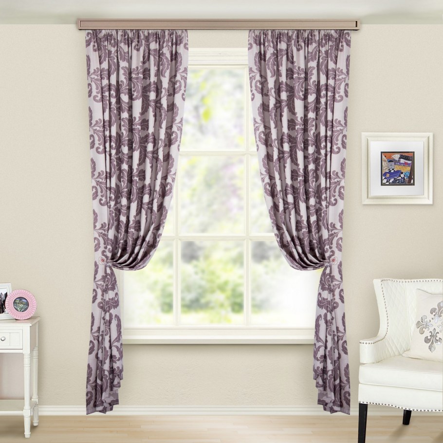 Комплект штор WITERRA шторы портьерные софт жаккард 2 шт 275х190см розовый