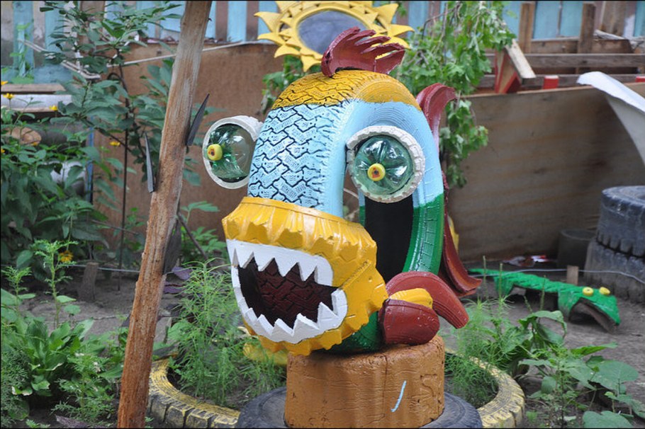 Прикольные дачные поделки