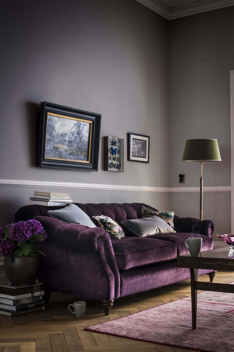 Фиолетовый цвет в интерьере