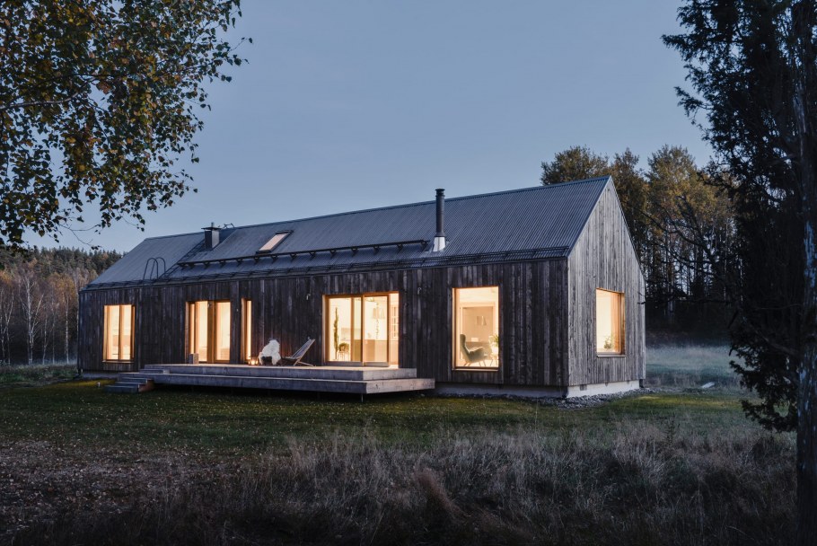 Дом с панорамным остеклением