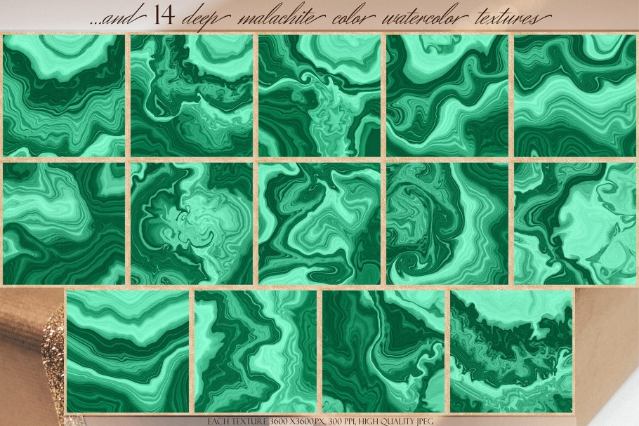 Малахит срез камня