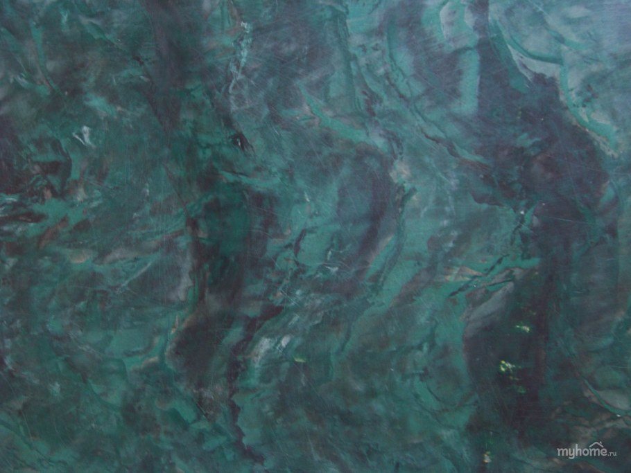 Кухня черная с бирюзовым