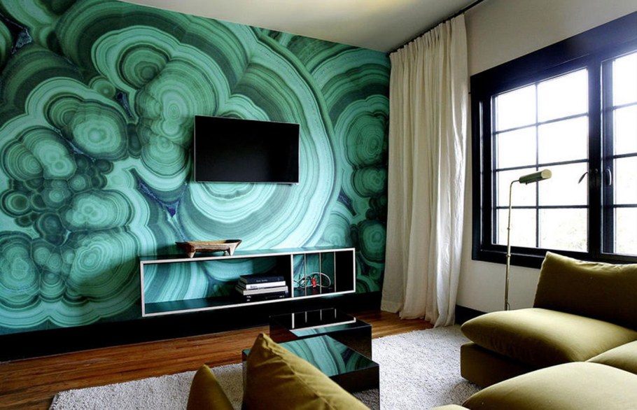 Эффект малахита на стене