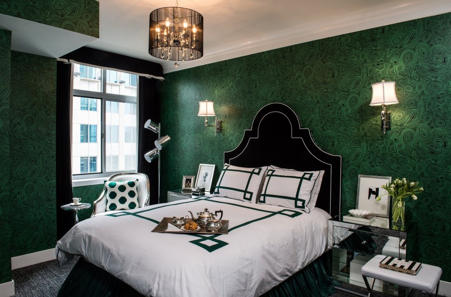 Классический интерьер изумрудный цвет