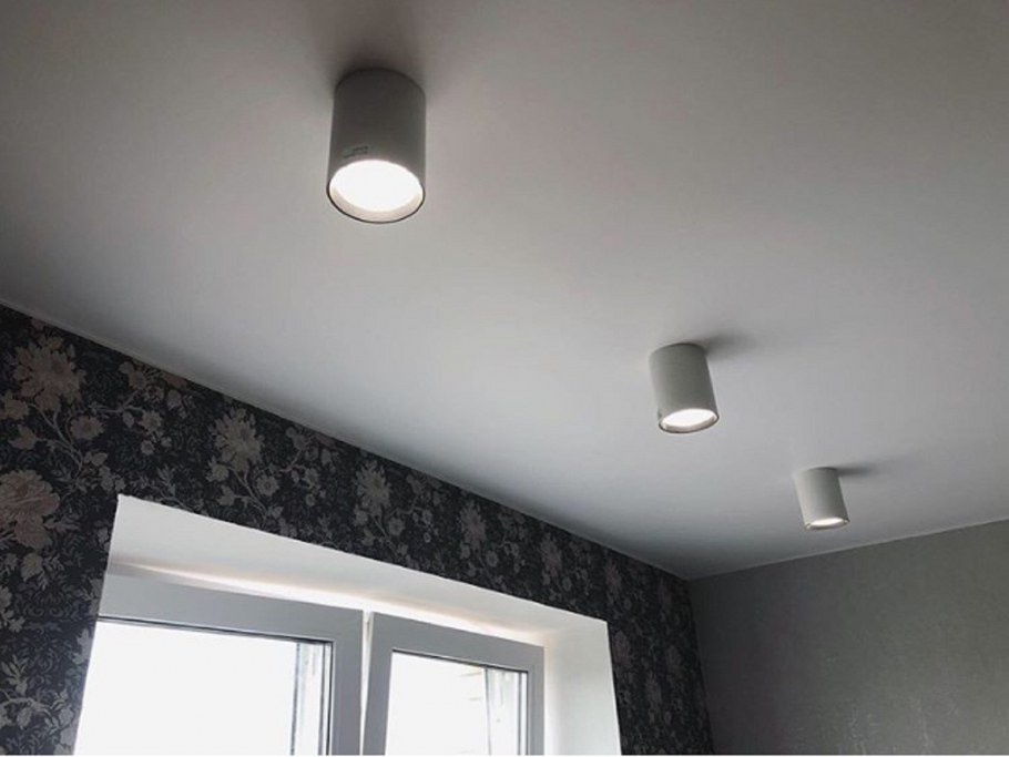 Натяжные потолки матовые бесшовные