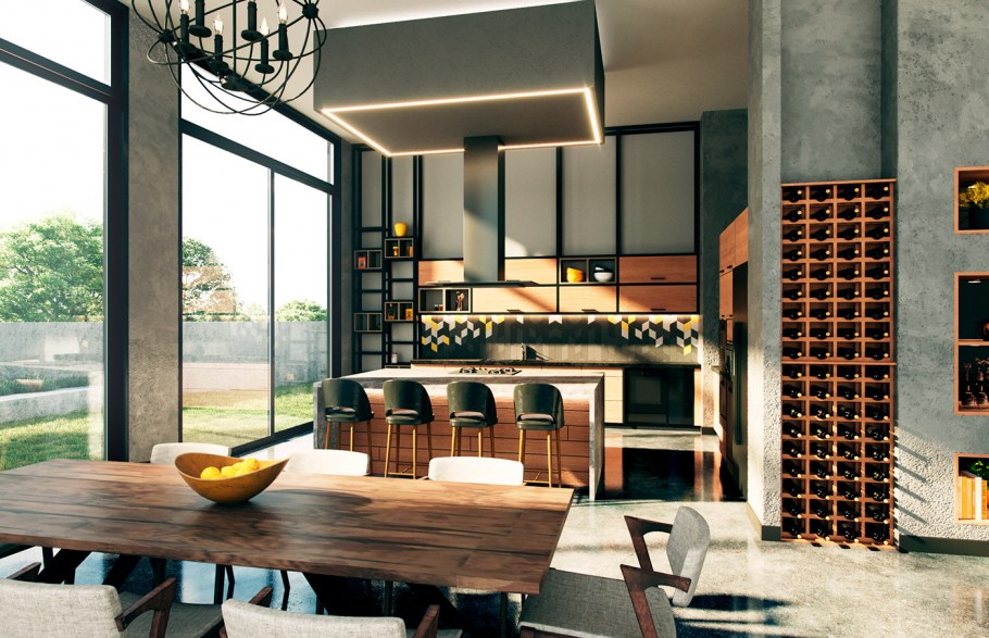 Брутальный стиль в интерьере