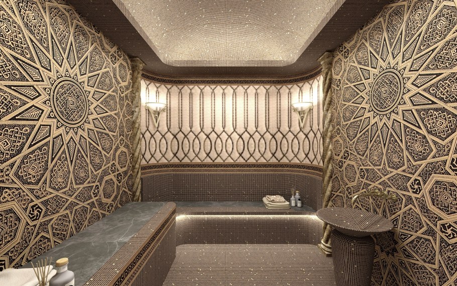 Интерьер хамама в Восточном стиле