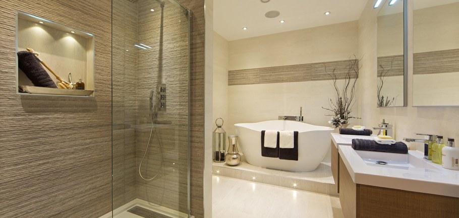 Ванная с душевой в современном стиле