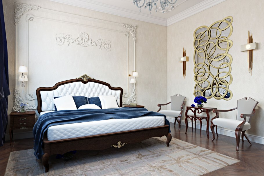 Гостиная с молдингами