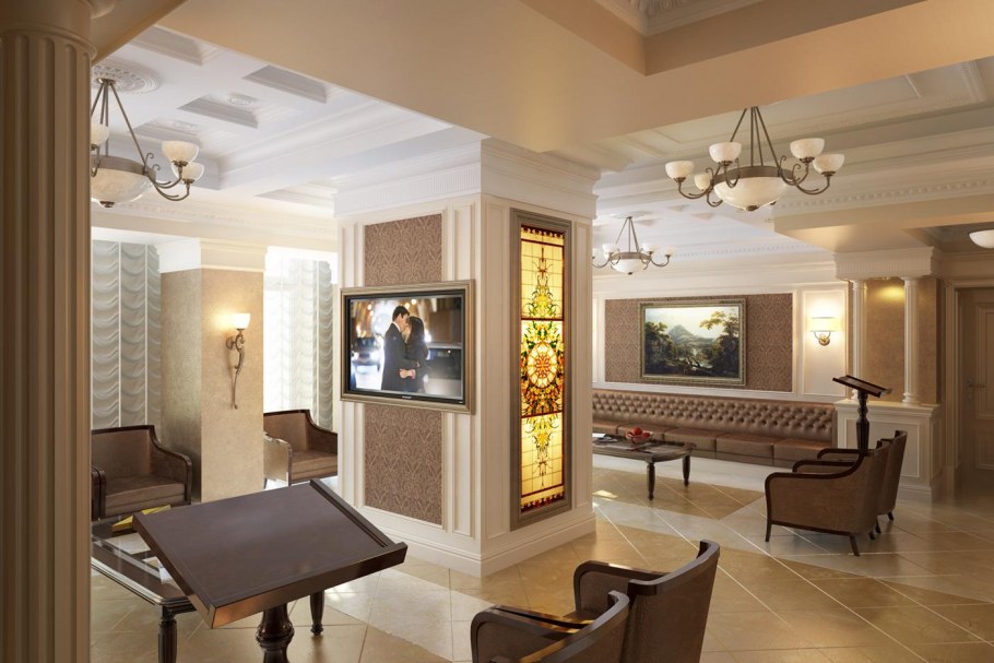 Интерьер общественного здания в классическом стиле