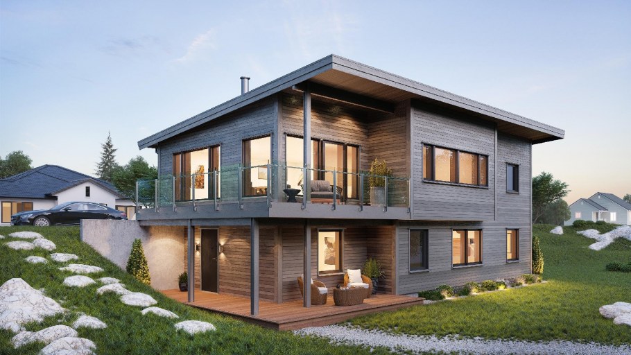 Двухэтажный финский каркасник