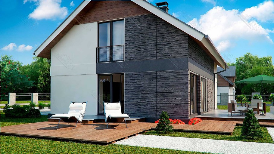 Отделка фасада в скандинавском стиле