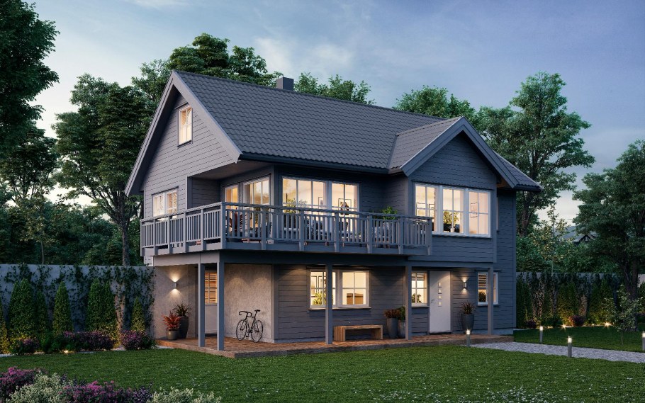 Двухэтажный дом в Норвегии