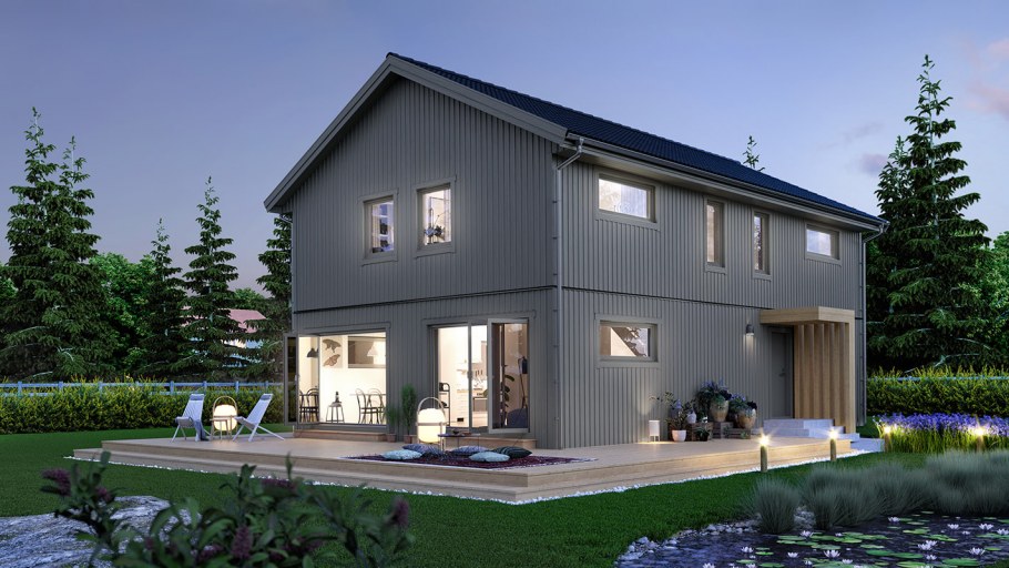 Финские домики двухэтажные