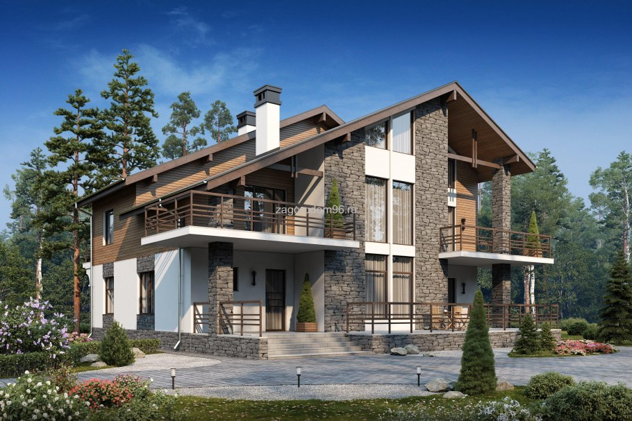 Двухэтажные кирпичные дома в скандинавском стиле