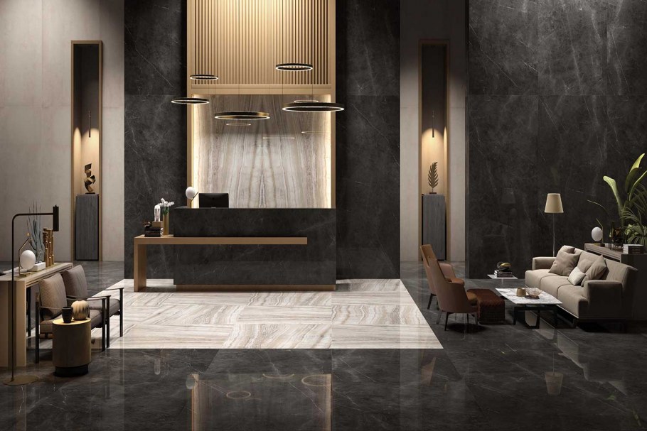 Керамогранит Creto Onyx Blue голубой 60,7х60,7