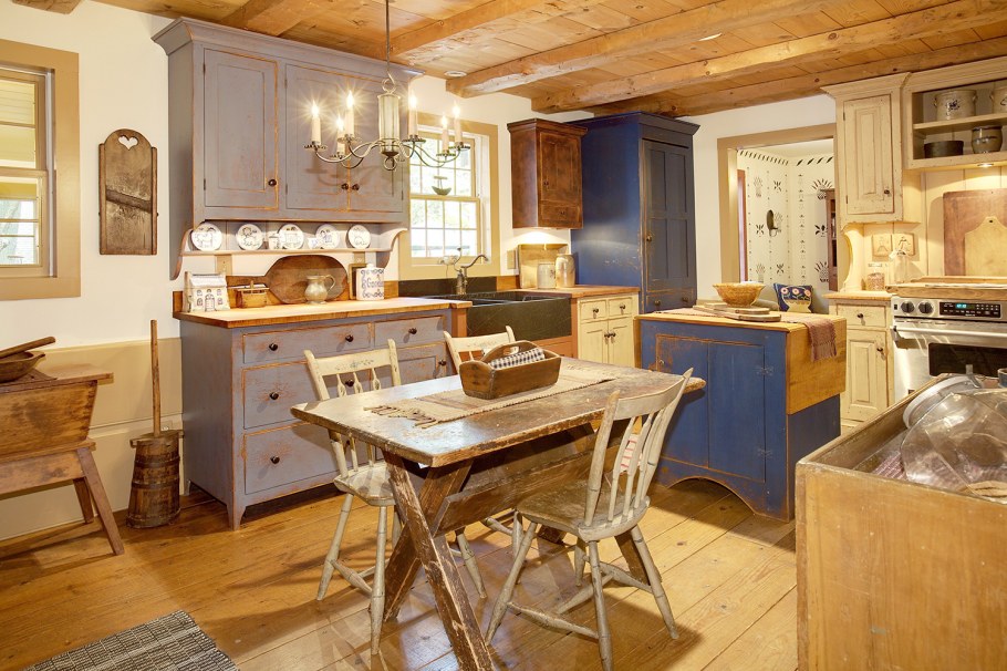 Интерьер спальни в стиле Кантри