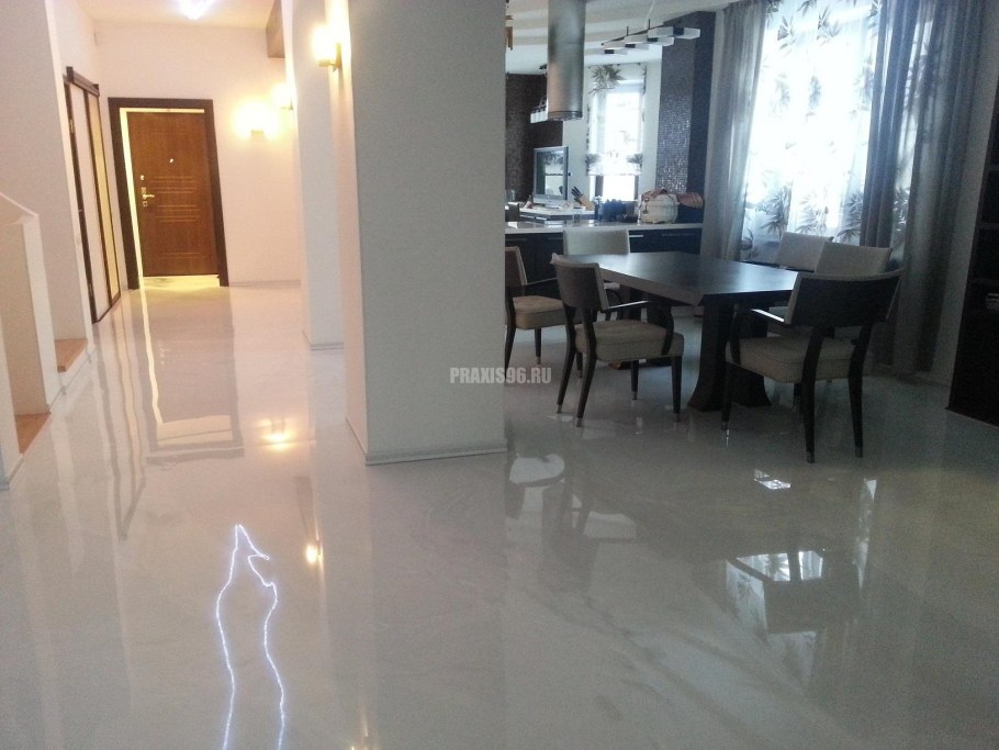 Полимерный пол мрамор